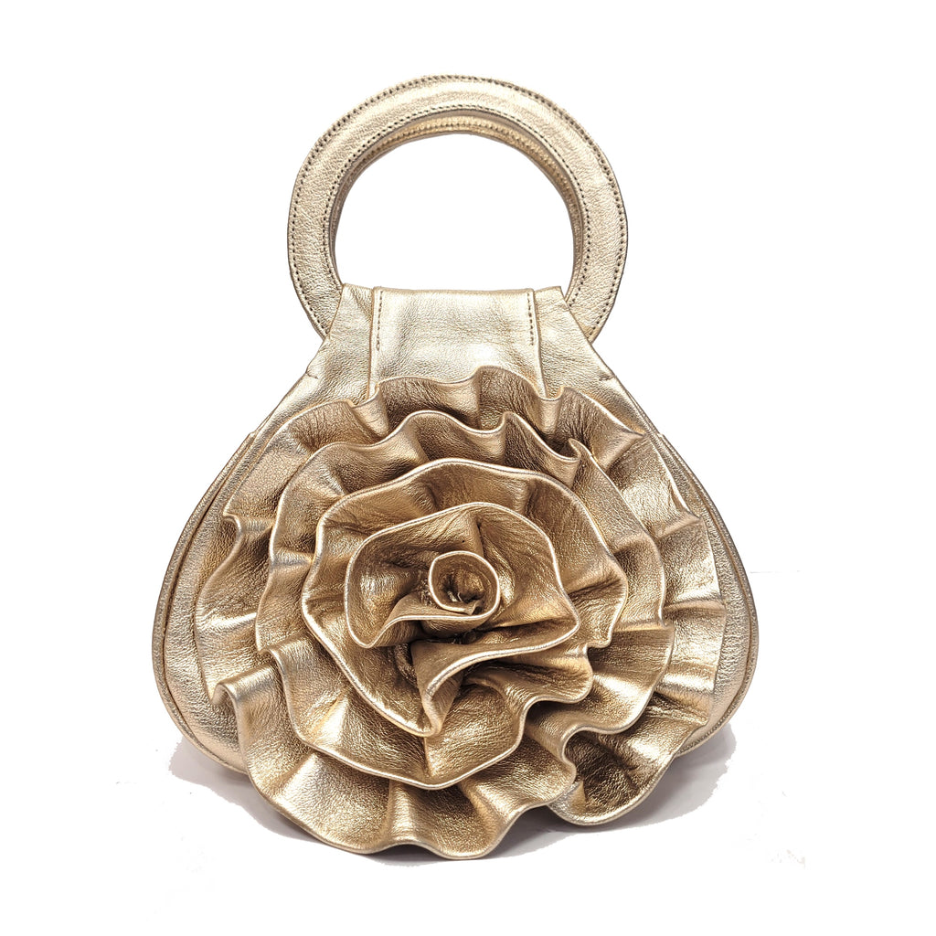 ✦ NICKEL FLORAL CLUTCH PURSE ✦