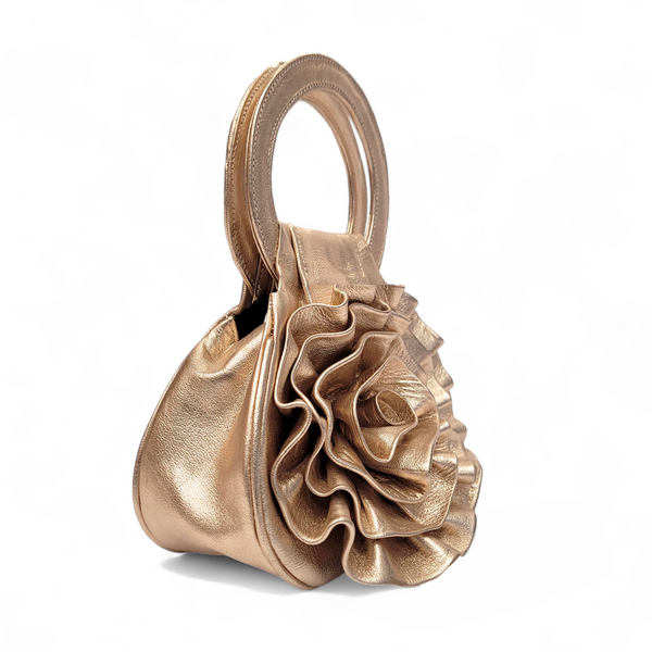 ✦ NICKEL FLORAL CLUTCH PURSE ✦